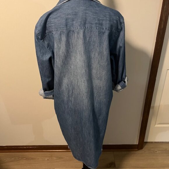 Frank & Eileen Mary Classic Shirtdress famous denim Vintage Stonewashed Indigo - Picture 5 of 10